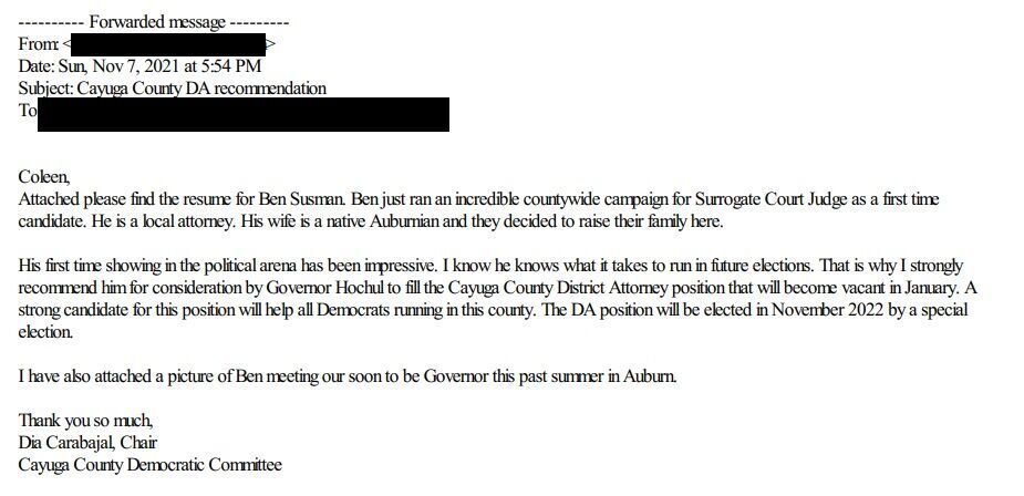 Susman Email 1